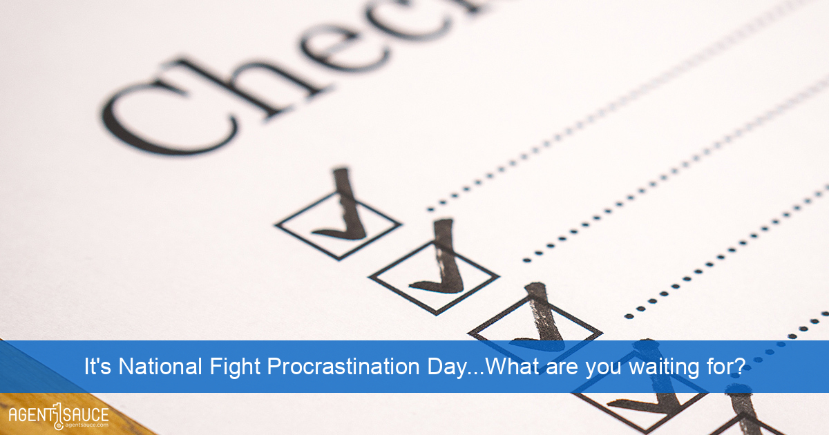 It's National Fight Procrastination Day...What are you waiting for?