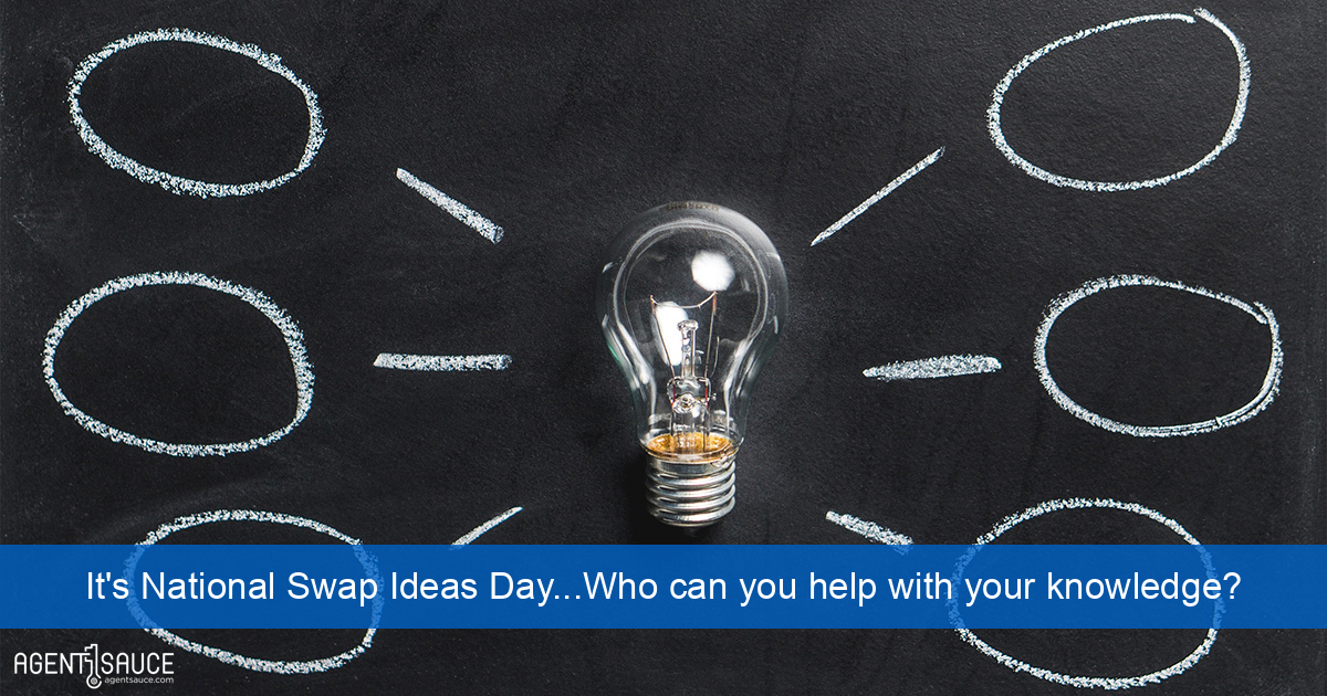 It's National Swap Ideas Day...Who can you help with your knowledge?