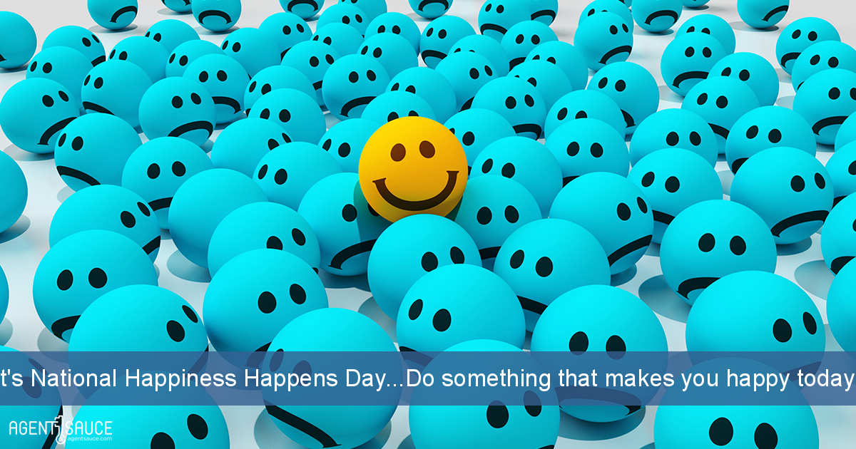 It's National Happiness Happens Day...Do something that makes you happy today!