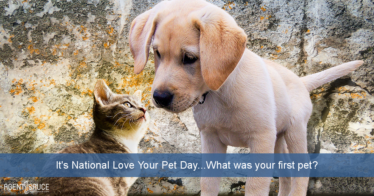 It's National Love Your Pet Day...What was your first pet?