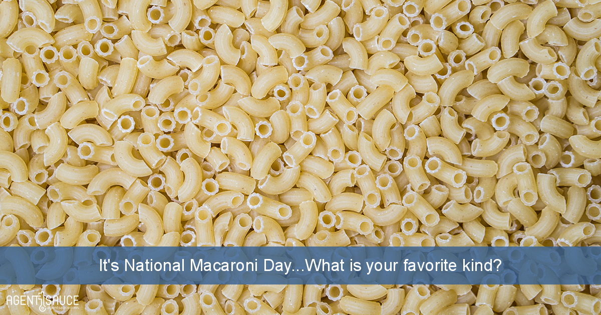 It's National Macaroni Day