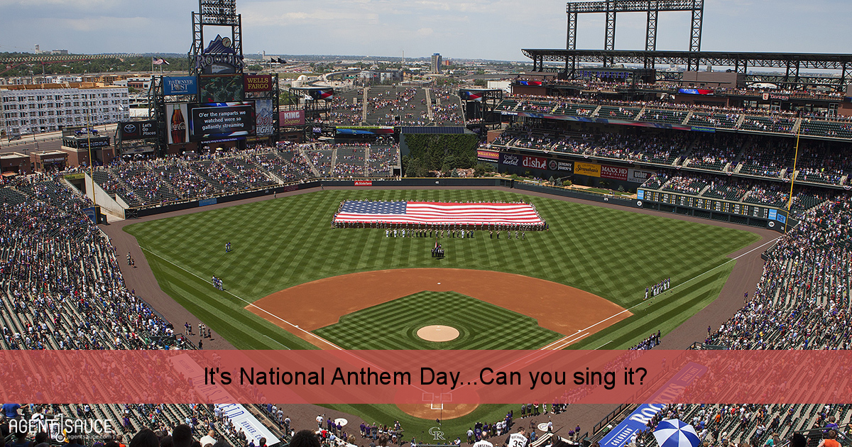 It's National Anthem Day