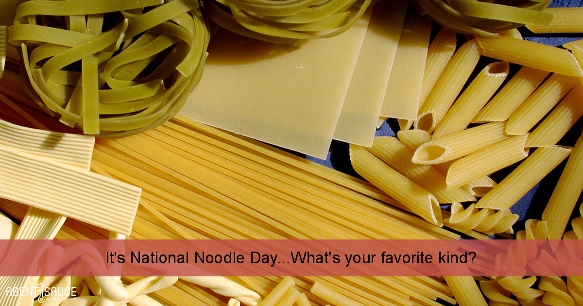 It's National Noodle Day