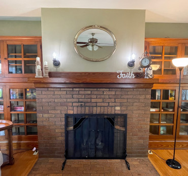 Indianapolis Short Term Rental Fireplace